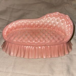 Pink couch trinket dish